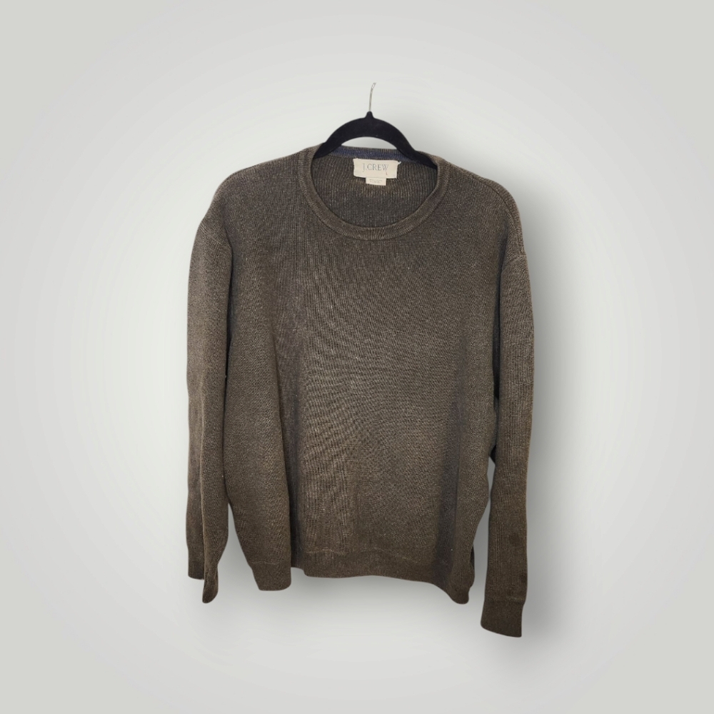 J. Crew green Crewneck Sweater Classic Knit size L